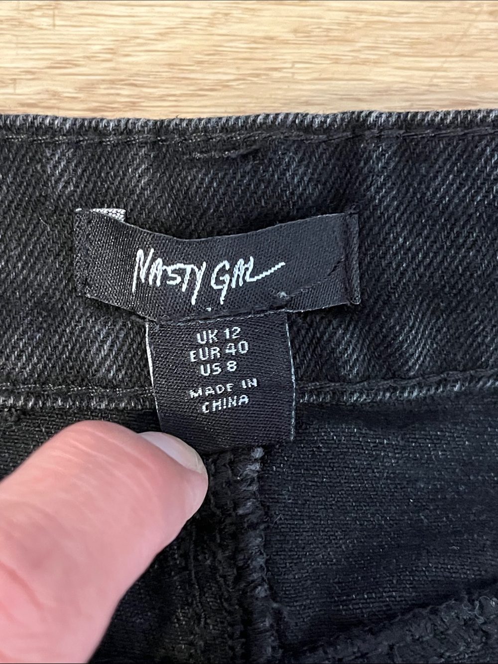 Nasty Gal Black Maxi Denim Skirt with Front Slit - Picture 10 of 15